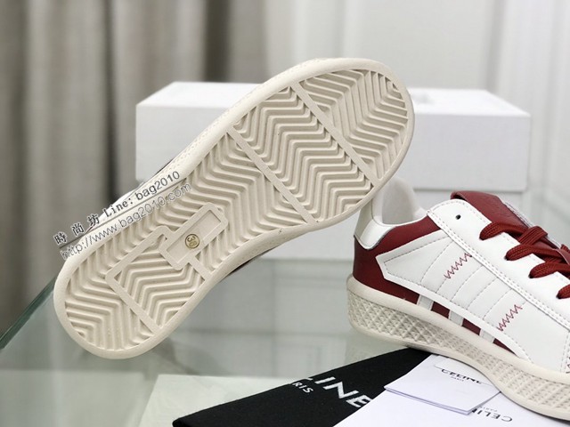 Celine專櫃女鞋 賽琳2022貝殼頭堪比阿迪還香的帆布鞋 平底小白鞋 dx3498